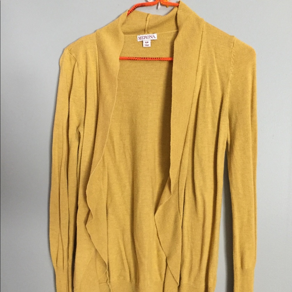 **FINAL SALE** Mustard Yellow/Gold Cardigan